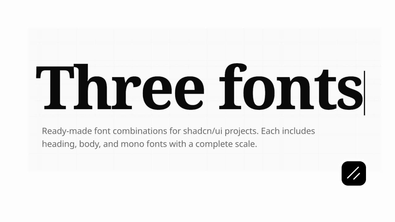 Fonts library built on top of shadcn ui